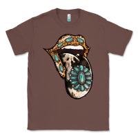 Chestnut Turquoise Gemstone Leopard Cowhide Tongue Classic Tee - Jasminsmagicworld