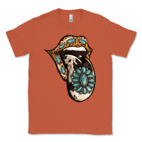Copper Turquoise Gemstone Leopard Cowhide Tongue Classic Tee - Jasminsmagicworld