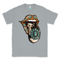 Heather Grey Turquoise Gemstone Leopard Cowhide Tongue Classic Tee - Jasminsmagicworld
