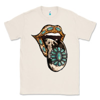 Natural Turquoise Gemstone Leopard Cowhide Tongue Classic Tee - Jasminsmagicworld