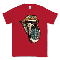 Red Turquoise Gemstone Leopard Cowhide Tongue Classic Tee - Jasminsmagicworld