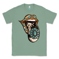 Sage Turquoise Gemstone Leopard Cowhide Tongue Classic Tee - Jasminsmagicworld