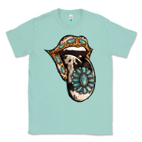 Seafoam Turquoise Gemstone Leopard Cowhide Tongue Classic Tee - Jasminsmagicworld