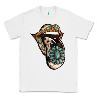 White Turquoise Gemstone Leopard Cowhide Tongue Classic Tee - Jasminsmagicworld