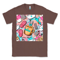 Chestnut hospital nurse coffee cups with leopard seamless pattern bbs Classic Tee - BundleAndBundleShop