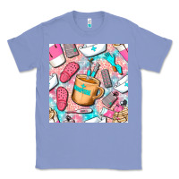 Colony Blue hospital nurse coffee cups with leopard seamless pattern bbs Classic Tee - BundleAndBundleShop