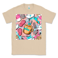 Mushroom hospital nurse coffee cups with leopard seamless pattern bbs Classic Tee - BundleAndBundleShop