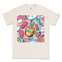 Natural hospital nurse coffee cups with leopard seamless pattern bbs Classic Tee - BundleAndBundleShop