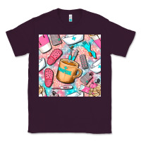 Plum hospital nurse coffee cups with leopard seamless pattern bbs Classic Tee - BundleAndBundleShop