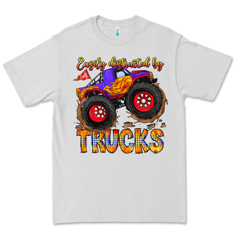 Easily Distracted By Trucks Premium Tee by CowhideDigitalArt | Teevron