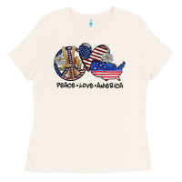 Bone peace love america Ladies Tee - SublimationCraftShop
