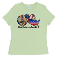 Matcha peace love america Ladies Tee - SublimationCraftShop
