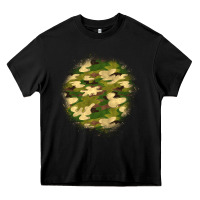 Black camouflage patch 2 Heavy Core Tee - BundleAndBundleShop