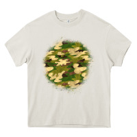 Cream camouflage patch 2 Heavy Core Tee - BundleAndBundleShop