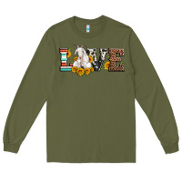 Army Green love goats serape cowhide leopard goat family Long Sleeve Tee - Artiststas