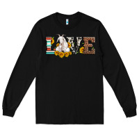 Black love goats serape cowhide leopard goat family Long Sleeve Tee - Artiststas