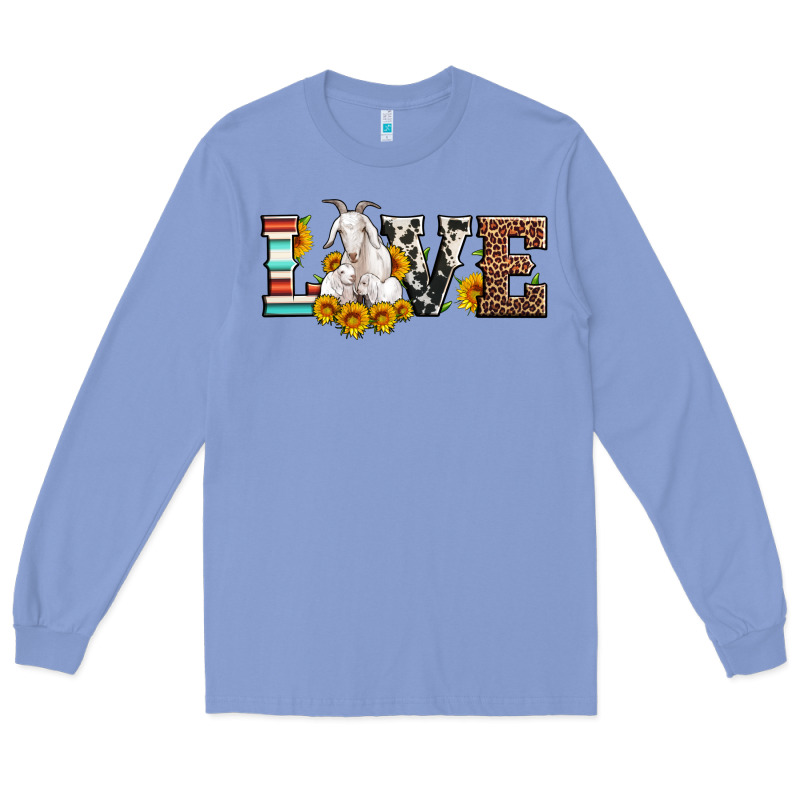 Love Goats Serape Cowhide Leopard Goat Family Long Sleeve Tee by Artiststas | Teevron