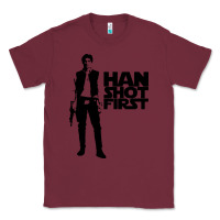 Burgundy han shot first Classic Tee - linhVisuals