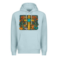 Blue Mist fall cross Premium Hoodie - RanaPortraitStore