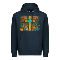 Navy fall cross Premium Hoodie - RanaPortraitStore