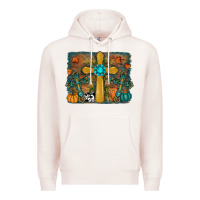 Pale Pink fall cross Premium Hoodie - RanaPortraitStore