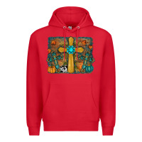 Red fall cross Premium Hoodie - RanaPortraitStore