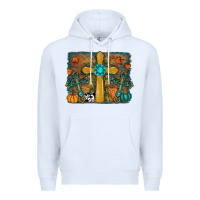 White fall cross Premium Hoodie - RanaPortraitStore
