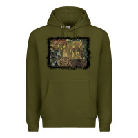Army Green camouflage leopard background Premium Hoodie - BarkalooDesign
