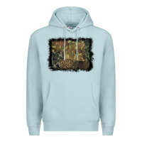 Blue Mist camouflage leopard background Premium Hoodie - BarkalooDesign