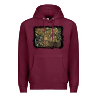 Burgundy camouflage leopard background Premium Hoodie - BarkalooDesign