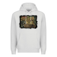 Dove Grey camouflage leopard background Premium Hoodie - BarkalooDesign