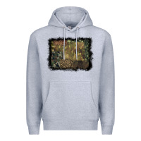 Heather Grey camouflage leopard background Premium Hoodie - BarkalooDesign