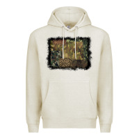 Oatmeal Heather camouflage leopard background Premium Hoodie - BarkalooDesign