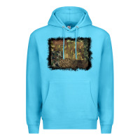 Ocean Blue camouflage leopard background Premium Hoodie - BarkalooDesign