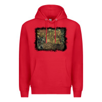 Red camouflage leopard background Premium Hoodie - BarkalooDesign