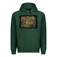 Sports Green camouflage leopard background Premium Hoodie - BarkalooDesign