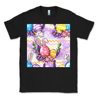 Black Easter Eggs With Flowers Seamless Pattern Classic Tee - BundleAndBundleShop