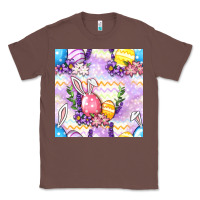 Chestnut Easter Eggs With Flowers Seamless Pattern Classic Tee - BundleAndBundleShop