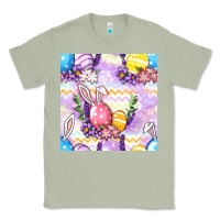 Matcha Easter Eggs With Flowers Seamless Pattern Classic Tee - BundleAndBundleShop