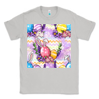 Moon Dust Easter Eggs With Flowers Seamless Pattern Classic Tee - BundleAndBundleShop
