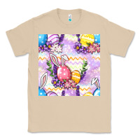 Mushroom Easter Eggs With Flowers Seamless Pattern Classic Tee - BundleAndBundleShop