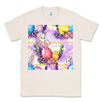 Natural Easter Eggs With Flowers Seamless Pattern Classic Tee - BundleAndBundleShop