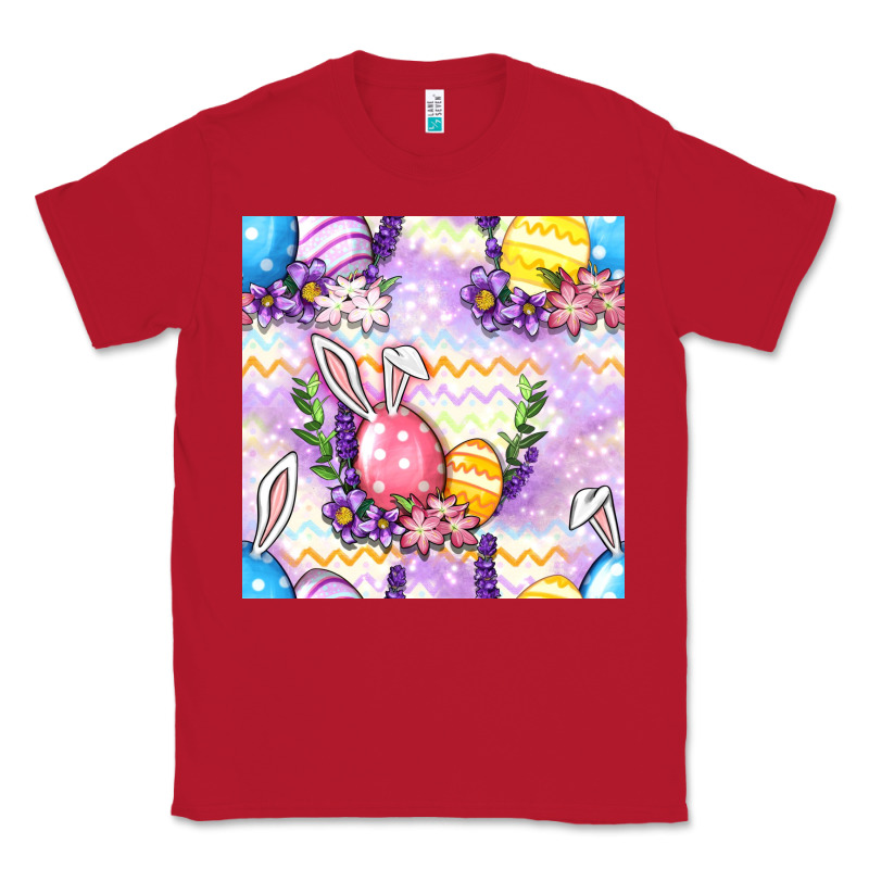 Easter Eggs With Flowers Seamless Pattern Classic Tee by BundleAndBundleShop | Teevron