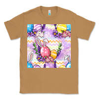 Toasted Coconut Easter Eggs With Flowers Seamless Pattern Classic Tee - BundleAndBundleShop