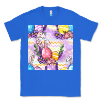 True Royal Easter Eggs With Flowers Seamless Pattern Classic Tee - BundleAndBundleShop