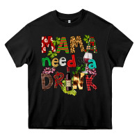 Black Mama Needs A Drink Heavy Core Tee - FaDigitalArtStudio