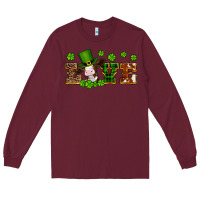 Burgundy st patricks love heifer Long Sleeve Tee - Artiststas