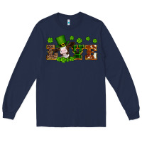 Navy st patricks love heifer Long Sleeve Tee - Artiststas
