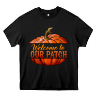 Black welcome to our patch Heavy Core Tee - BundleAndBundleShop