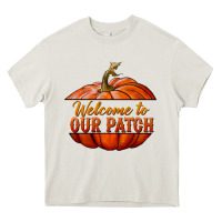 Cream welcome to our patch Heavy Core Tee - BundleAndBundleShop